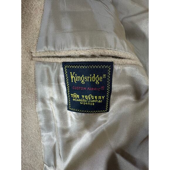 Kingsridge The Toggery Mens Blazer Approx Size 42 100% Camel Hair Vintage READ - Picture 5 of 15